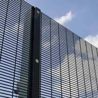 Sistemas de Cercas Metálicas de Acero Rígido, Cerca de Seguridad 358 Anti-Escalada, Ecológica, Resistente a la Oxidación, Seguridad para el Hogar, Granjas y Prisiones