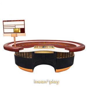 Mesa de Póker Baccarat Personalizada de Lujo para Casino con Luces LED, Porta Logotipos Hold'Em, Juego de Holdem, Mahjong Deluxe, <span class=keywords><strong>Bo</strong></span> <span class=keywords><strong>Sic</strong></span>, Blackjack, Texas - Product Image 2