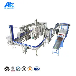 The complete water production line includes Water treatment/filling/labelling/wrapping machines