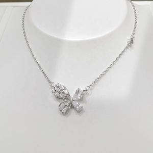 Collier femme en argent sterling 925 plaqué or avec zircon 3A, motif animal, meilleurs amis, tendance, superposable, nœud, prix usine - Product Image 5