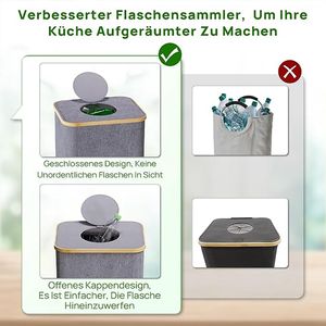 Stockage de bouteille de dépôt, conteneur de collecte de bouteilles de dépôt Conception à couvercle rabattable Conteneur de collecte de bouteille de boisson vide - Product Image 4