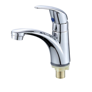 <span class=keywords><strong>Bassin</strong></span> moderne à trou unique de haute qualité à poignée unique en céramique compteur d'<span class=keywords><strong>eau</strong></span> froide salle de bain sans contact Zinc Chrome <span class=keywords><strong>bassin</strong></span> à trou unique - Product Image 1
