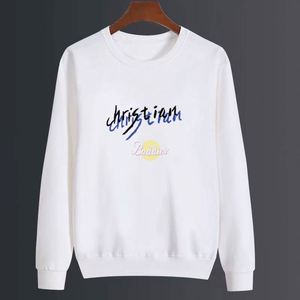 Sudadera con capucha blanca de marca de lujo para hombre, ropa de entrenamiento de talla grande con logotipo personalizable, sudadera de otoño famosa para parejas - Product Image 1