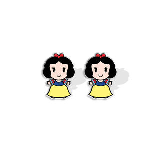 Parc d'attractions pour enfants Cadeau promotionnel Hot Selling Hot Selling Lovely Cartoon Snow White <span class=keywords><strong>Ariel</strong></span> Princess Earring Boucles d'oreilles personnalisées en acrylique - Product Image 3