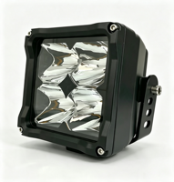 Nouvelle lampe de travail LED carrée de 4 pouces 40W, étanche IP67, 12-48V, angle réglable, lampe auxiliaire de conduite, tout-terrain, voiture, camion, chariot élévateur