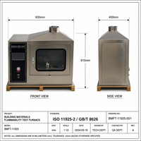 Alat Uji Kemudahalapan Bahan Bangunan ISO 11925-2 untuk Layar Sentuh Furnace, Sumber Api Tunggal, Akurasi 1%