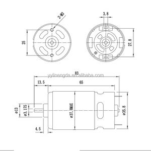 Rs560/rs565 tùy chỉnh động cơ de corriente continua <span class=keywords><strong>18V</strong></span> 16852rpm 82.39W Micro chải DC động cơ cho Sạc Fan - Product Image 5