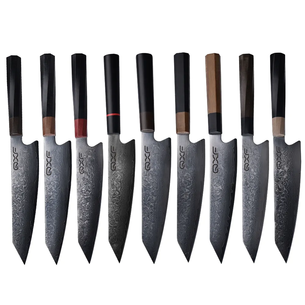 Knife Chef Knife QXF New Design HIgh-end Professional 8.5 Inch Damascus Chef Kiritsuke Knife