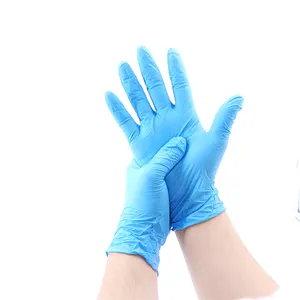 Guantes de vinilo sin polvo, resistentes al agua, transparentes, para examen doméstico, de nitrilo