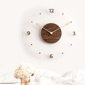 Hot Selling Extra Large Mango Wood Vintage round shape polished finished Classical Wall Clock