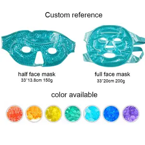 Good Price Migraine Relief Portable Fabric Gel Beads Ice Pack Half Face Summer Ice Mask Soothe And Calm Face Mask