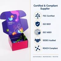 Caja de Cartón Corrugado con Impresión Interior a Todo Color Personalizada, Diseño de Paisaje Desértico con Palmeras, Caja de Embalaje para Regalos y Envíos