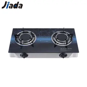 Cocina portátil de China, dos quemadores de gas, cocina de gas, 2 quemadores, vidrio templado, encimera de mesa