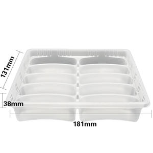 Nampan makanan plastik kecil dengan Logo kustom dengan 10 kompartemen untuk kue makanan penutup kue roti PP bahan Blister diproses - Product Image 5