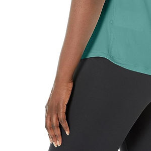 Conception personnalisée pour femmes T-shirts en polyester vierge 100% Polyester Sport T Shirt Plain Solid Color O Neck Slim Fit Short Sleeve T Shirt - Product Image 6