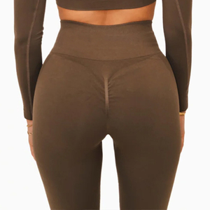 Workout Sets for Women 2 Piece Seamless Yoga Outfit running High Waisted Yoga Leggings <b>Crop</b> <b>Top</b> Gym Clothes Set - Product Image 6