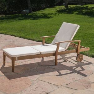 Tumbona ondulada para patio al aire libre, Playa y jardín portátil, campo, hotel, balcón, piscina, tumbona <span class=keywords><strong>de</strong></span> madera con ruedas - Product Image 3