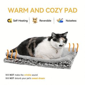 Almohadilla Térmica para Mascotas y Cama para Perros de Felpa con Base de Goma Sólida y Funda Extraíble para Animales Pequeños - Product Image 5