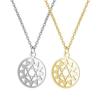 Yoga 7 Chakra Collar Chakra Símbolo Energía Equilibrio Colgante Plexo Solar Chakra Collar Chapado en Oro - Product Image 3