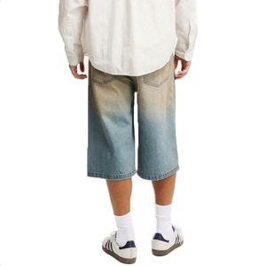 Shorts en jean baggy pour hommes, style vintage, coupe large, effet délavé, streetwear, hip hop, denim de haute qualité, Y2k - Product Image 2