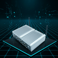 Ordinateur industriel embarqué sans ventilateur HVAEIPC 2U en rack, mini PC J1900, SSD 256 Go, 4 Go de RAM DDR4, RJ45, IP65, en stock