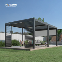 Pergola actionnée électrique avec l'option en aluminium imperméable de structure et de mur de verre