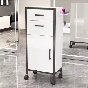 D High Quality Modern Stainless Steel Mobile Hair Salon Styling <b>Trolley</b> Foldable Luxury Tool for Spa Hotel Home Care - Product Image 3