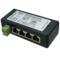 Adaptateur d'injecteur Poe 4 ports DC9-48v 2 modes d'alimentation pour caméras de vidéosurveillance