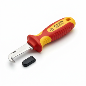 Couteau à dénuder les câbles isolés VDE 1000V, lame pour dénuder les gaine de câbles, pour câbles ronds - Product Image 1
