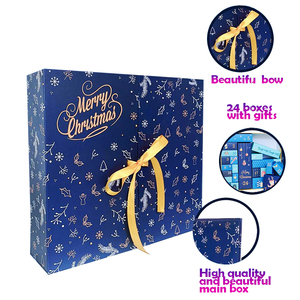 Caja de Calendario de Adviento Navideño Personalizada, Caja de Regalo Rígida con Laminado Mate en Relieve para Maquillaje, Cosméticos y Embalaje de Chocolate - Product Image 3