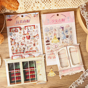 Autocollants Diorama en PET Imperméables, Décorations Thème Vitrine Vintage pour Journalisation, Création de Scènes, Scrapbooking et Projets DIY - Product Image 2