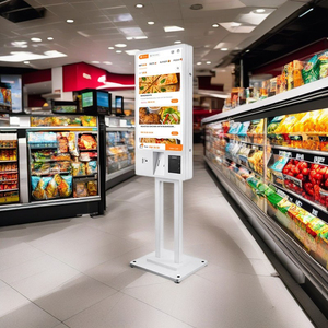 Indoor Self Service Payment Machine Canteen 23.8&quot; <strong>Android</strong> System Fast Food Touch Kiosk POS - Product Image 4