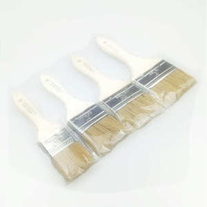 Pinceaux plats à manche en bois et poils en plastique 20 30 40 mm pour bricolage et usage général - Product Image 5