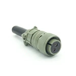 Industrial Circular Connector MIL-DTL-5015 Series Straight Plug 2 Contacts Solder Socket MS3106A18-3S