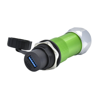IP67 USB 3.0 2.0 adaptateur accouplé mâle à femelle réceptacles prise Type vérins-c usb montage sur panneau connecteur étanche câble