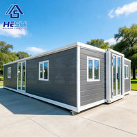 Casa Contenedor Expandible de 30 Pies para Proyectos de Viviendas Múltiples, Moderna, Aislada, Portátil, Modular, Tipo Villa/Cabaña