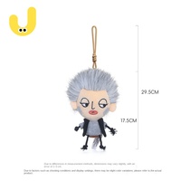 Jouet en peluche amusant et tendance en polyester et coton PP pour hommes, figurine abstraite originale, porte-clés pendentif 17,5 cm, cadeau d'anniversaire parfait