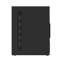Boîtier PC Mid-Tower avec fenêtre latérale A3-mATX, disposition personnalisable, espace GPU de 415 mm, prend en charge les radiateurs de 360 mm, en acier et plastique noir