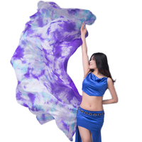 Drapeaux en forme d'éventail pour l'adoration prophétique de l'Église chrétienne, bannière de scène flexible pour performance de danse, voile en soie 230*110cm