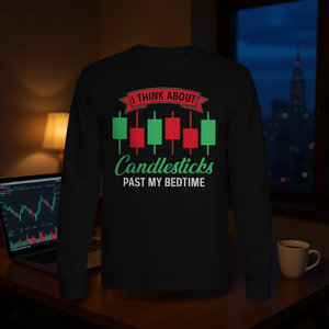 Camiseta de manga larga Candlesticks Past My Bedtime Trading Trader Stock Market - Product Image 3