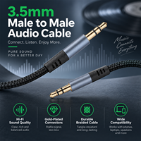 Câble audio tressé en nylon Wistar 3,5 mm mâle-mâle pour autoradio AUX, compatible téléphone, MP3, MP4