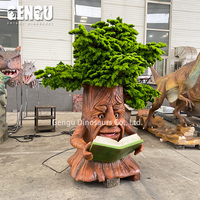 Sculpture Animée Personnalisée de Bonhomme Arbre de Noël, Statue Parlante de Sorcier Lecteur pour Parc, Jardin, Intérieur et Extérieur, Décoration OEM