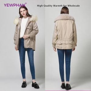 Veste en duvet personnalisée pour femmes Manteaux en duvet pour femmes Parkas De Mujer en fourrure véritable Chaqueta imperméable - Product Image 4