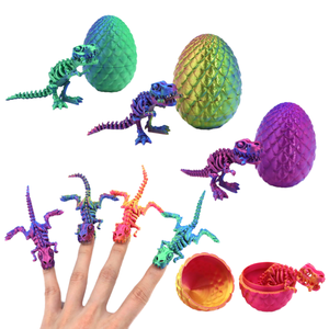 Ingrosso 3D Set di uova di dinosauro stampato in plastica Festival di pasqua decorazione e decompressione giocattolo per bambini con draghi - Product Image 4