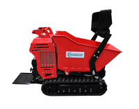 KNDMAX Neuer Benzinbetriebener Raupenlader Mini-Dumper mit Selbstentladung, Changyuan-Pumpe, 2 Tonnen, 0,25 m³, 6,6 kW, 1 Jahr Garantie