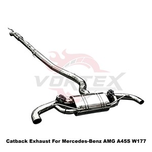 Système d'échappement haute performance en acier inoxydable Vortex pour Mercedes-Benz AMG A45S W177, amélioration pour la course - Product Image 2