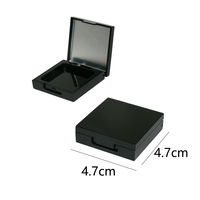 Palette d'ombres à paupières noires OEM du fabricant, emballage de boîte cosmétique avec miroir