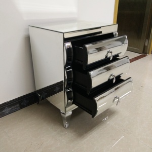 Cómoda de Acero Inoxidable con Patas Curvas y Espejo para Comedor - Product Image 2