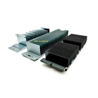 Module de dissipateur thermique en aluminium, Fin refroidisseur, panneau de refroidissement pour amplificateur, appareils à semi-conducteur, ton noir