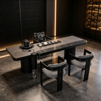 Ensemble de table à thé chinois moderne en bois massif avec chaises pour la maison, la villa, l'hôtel, le bureau, vente en gros OEM ODM